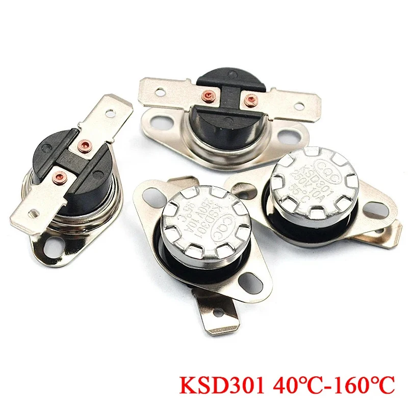 Bimetal thermostat KSD301 0C~350C Temperature Switch Thermal Control 75C 85C 95C 105C 125C 135C 145C 180C 250C 300C 350C Degree