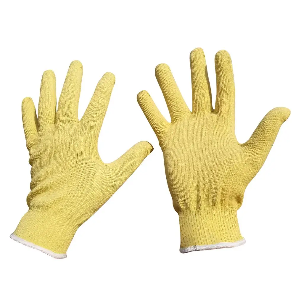 Custom Style High Impact Cut Resistant Knitted Protective Gloves / Protective Aramid Fiber Material Gloves
