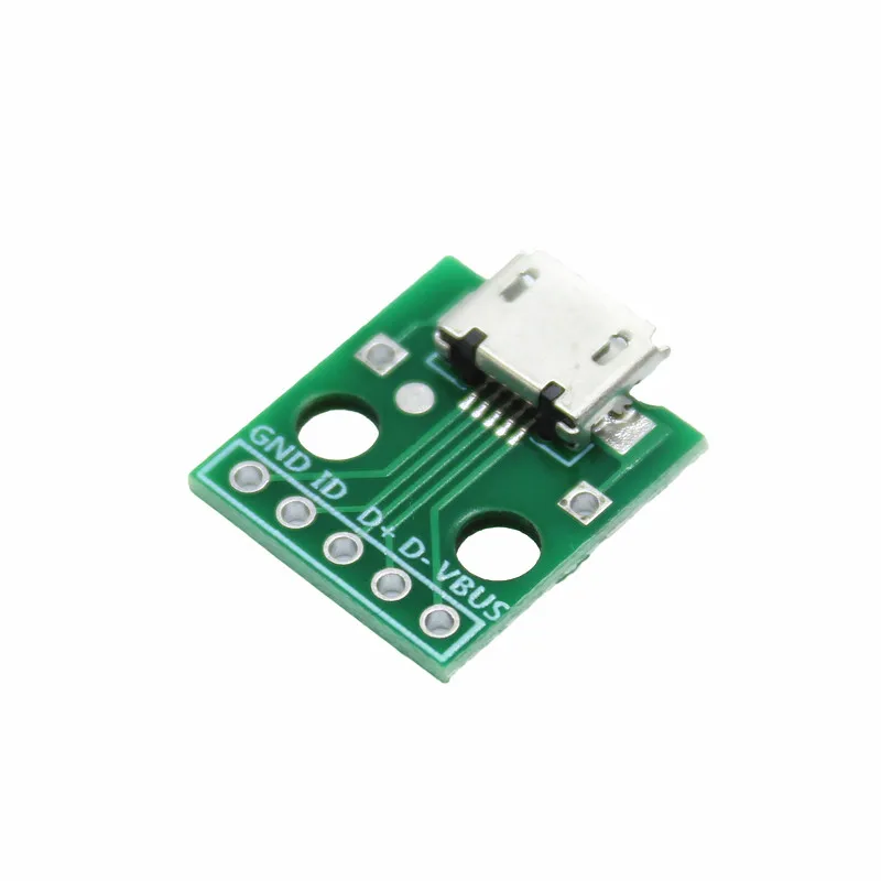  Micro USB для DIP адаптер Тип B гнездовой разъем 5pin 2 54 мм PCB