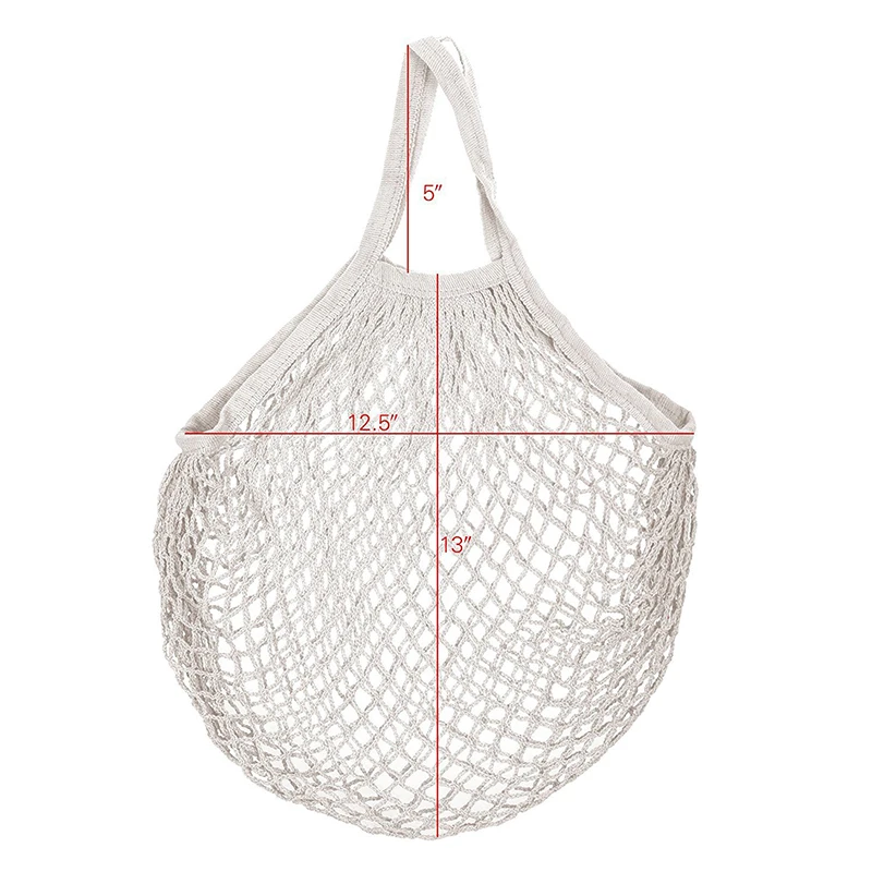 NEW Fruit Vegetables Shopping Storage Bags Mesh Net Woven Cotton Shoulder Bag For Kitchen