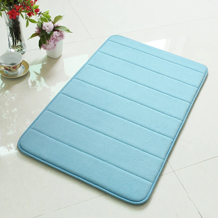 Memory Foam Kitchen Living Room Bathroom Toilet Floor Absorbent Non-Slip Coral Velvet Household Mat Carpet and Rug