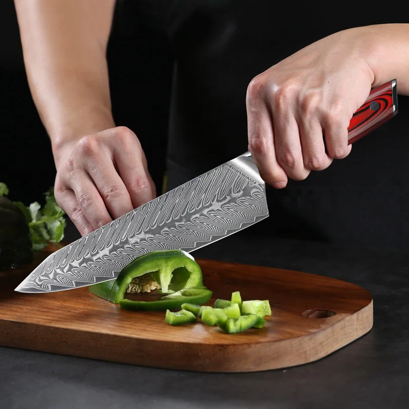 8.5 inch Damascus steel kitchen chef knife