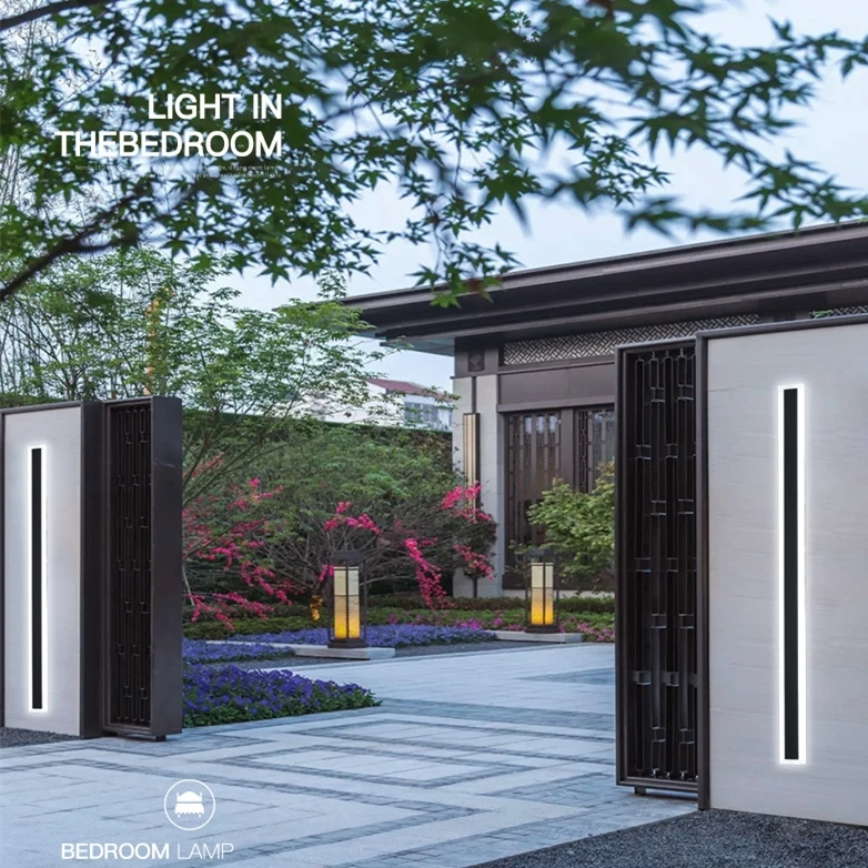 Hotel Designer Aluminum Exterior Contemporary Decorative Living Room Indoor Outside Wall Light Fixture Outdoor