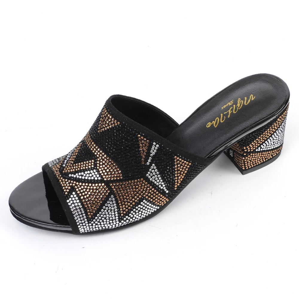 Fish Mouth Summer Ladies High Heel Shoes Fashionable Shining Beautiful Ladies Slippers Shoes