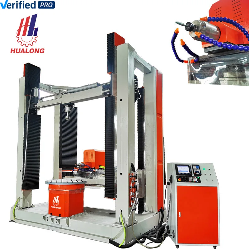 HUALONG machinery HLSD3-1525 hot sale 4 Axis granite marble sculpture carving router 3D cnc Stone Engraving Machine for sale