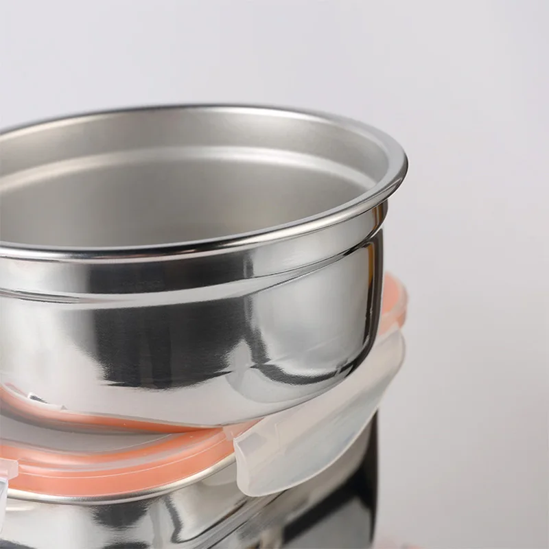 Customization stainless steel food container with lid kitchenware wholesale food containers storage fruits dessert takeway