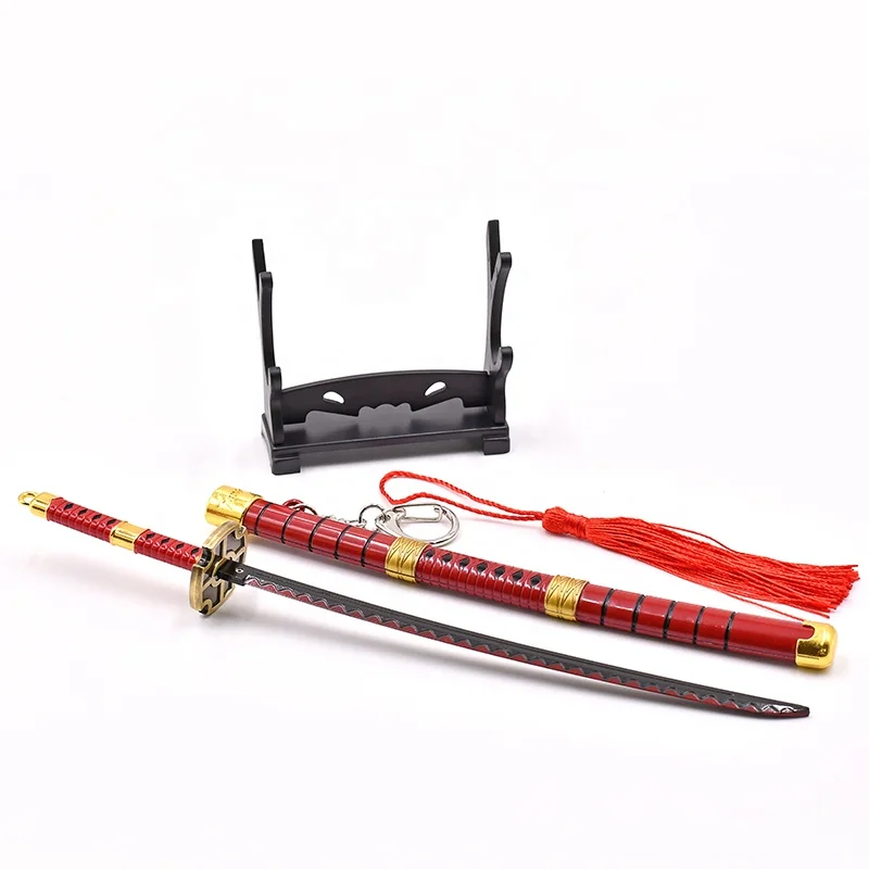 2024 Japanese classic anime one pieces character katana ghost Toru three generation metal arts and crafts toy sword keychain