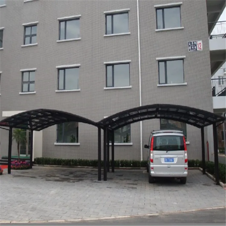 New Style custom made polycarbonate roof outdoor strong wind aluminum grey carport with High Snow Load
