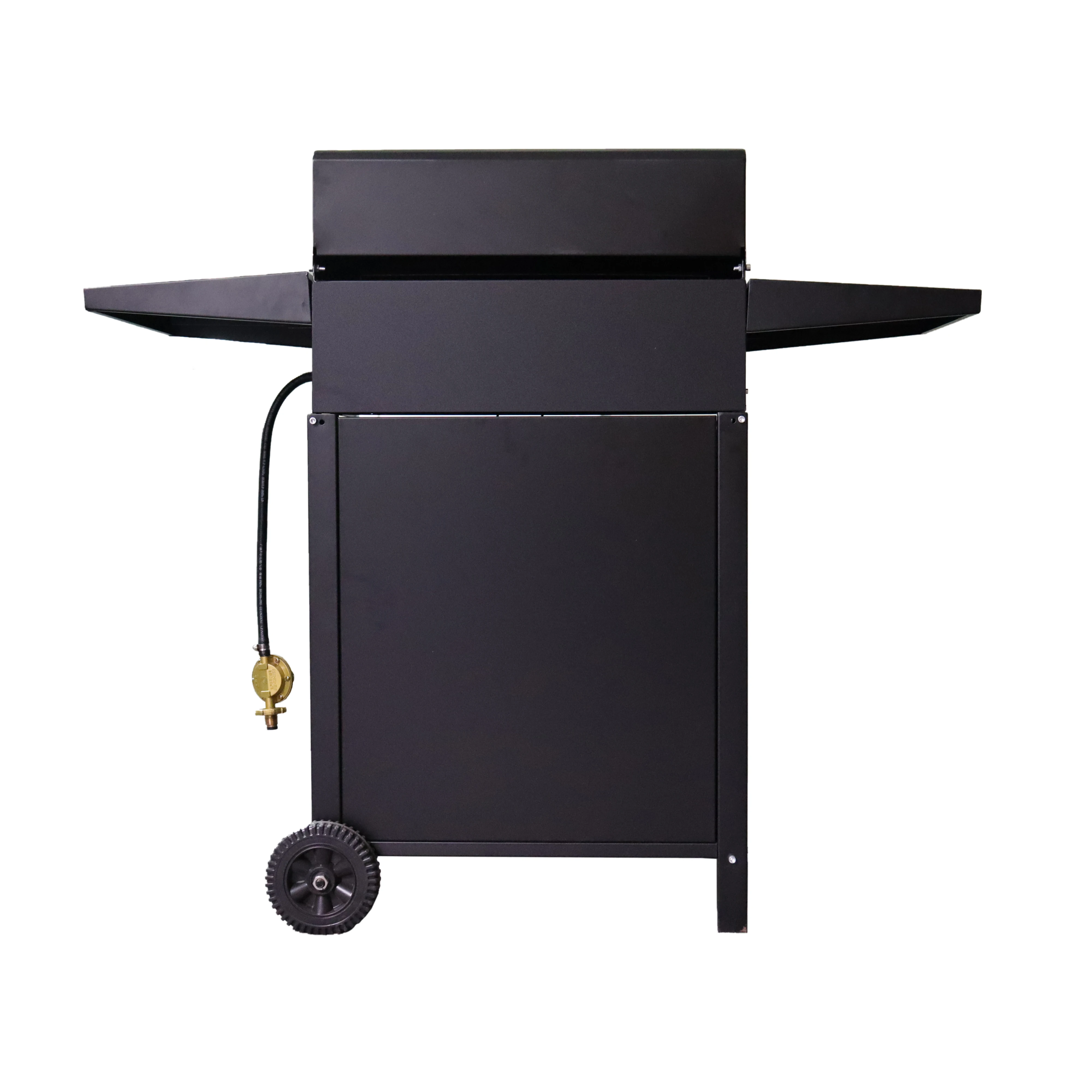 Good Quality Smokeless Camping Trolley Outdoor With Side Burner Bbq Steel Metal Round Top Propane Movable Gas Barbecue Grill