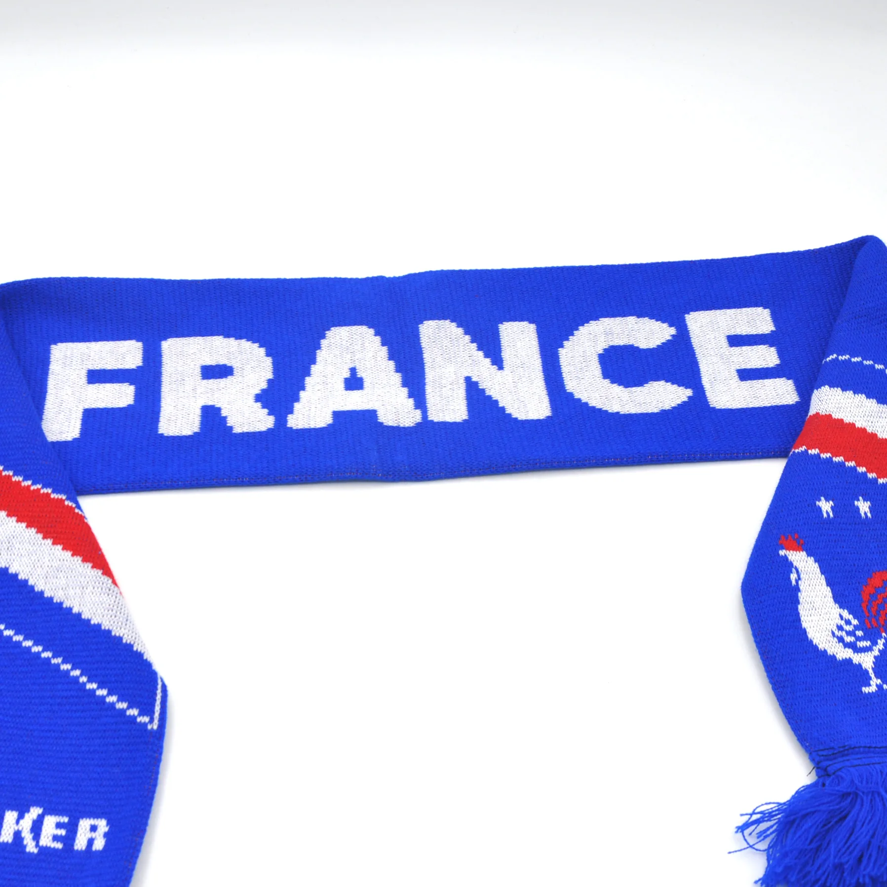 Customised Logo Adult Winter Double Layer OEM Soccer Jacquard Scarf Soccer Jacquard Knit Fan Scarf  Football Scarfs