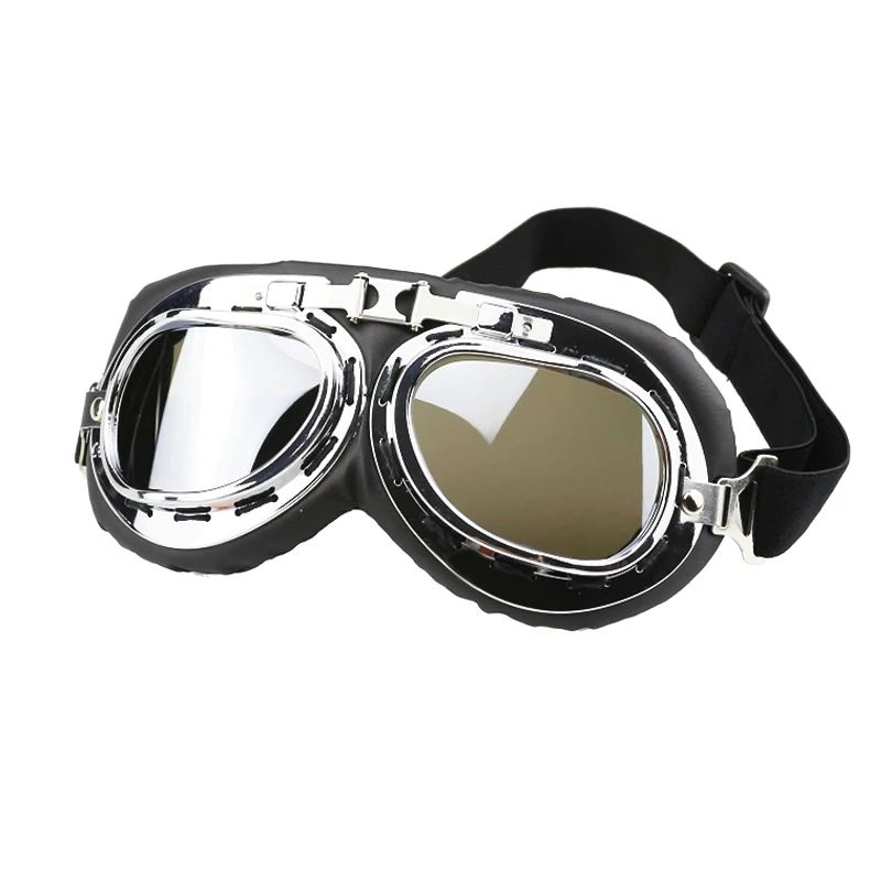 Hot Sale Windproof Motorcycle Retro Goggles For Racer Cruiser Scooter Biker Pilot  Motorcycle Glasses