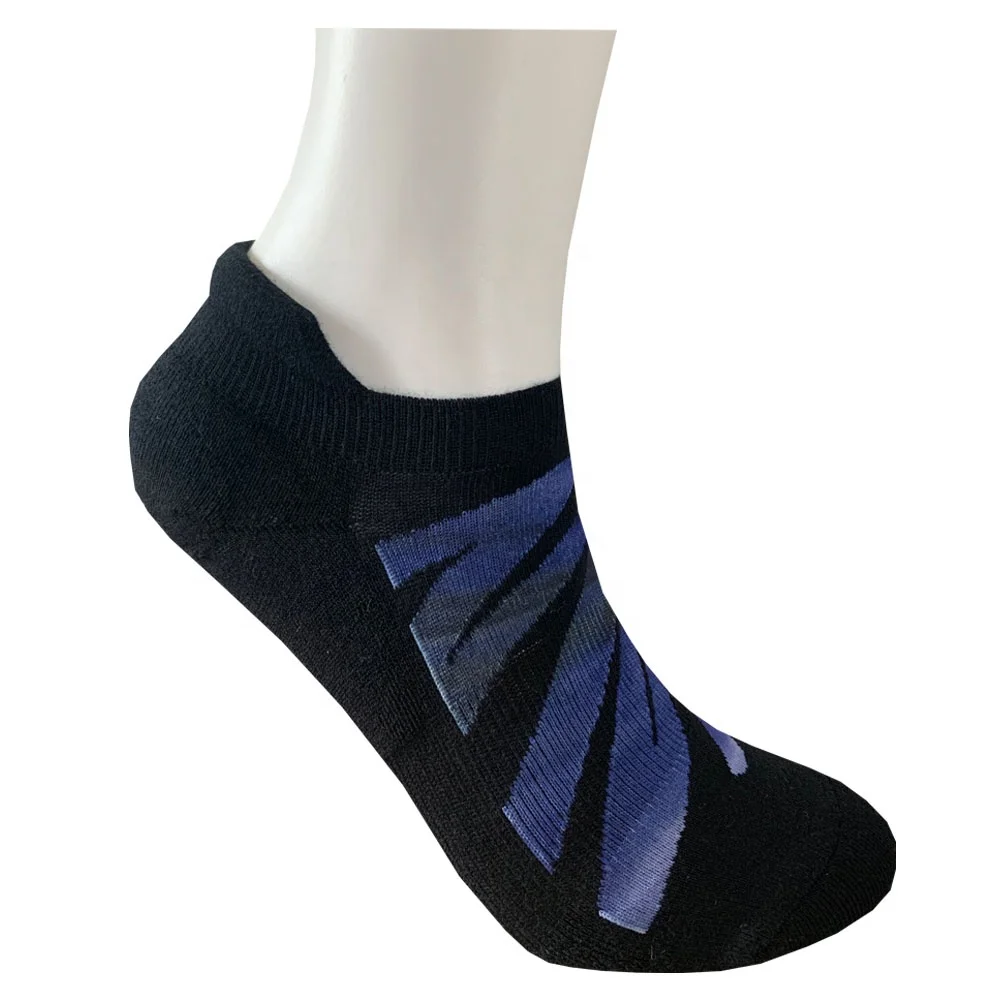 Breathable cotton print pilates yoga anti slip no show sport socks