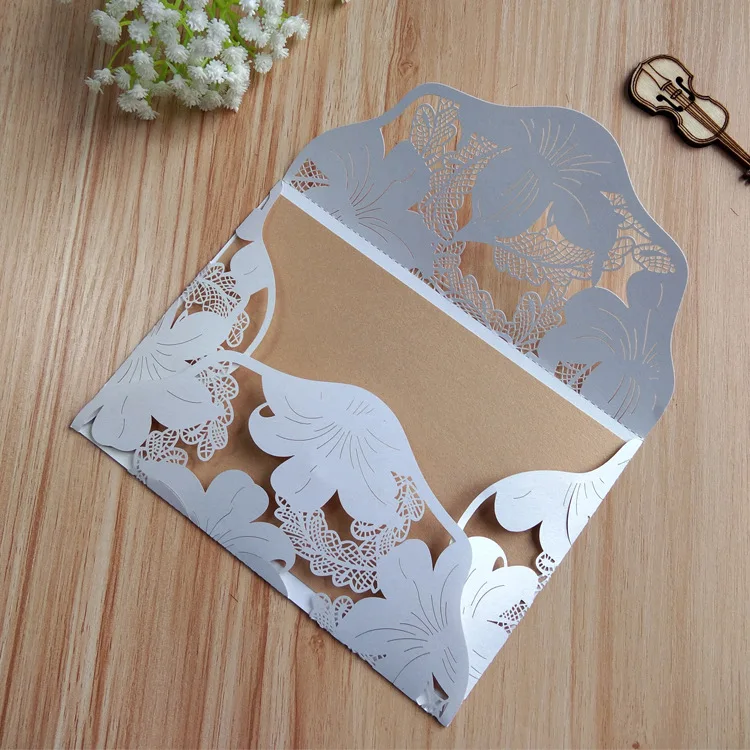
Fancy Laser Cut Wedding Invitations White Greeting Cards Boda Invita Invitation De Mariage 