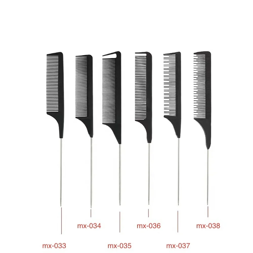 Black Straight Hair Antistatic Combs Salon Hairdressing Carbon Fiber Comb For Barber Hair Cutting