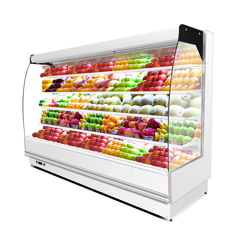 
AIhaosi The New Supermarket Open Refrigeration Display Cabinet Low Noise Energy Saving Refrigerator Showcase Customized 