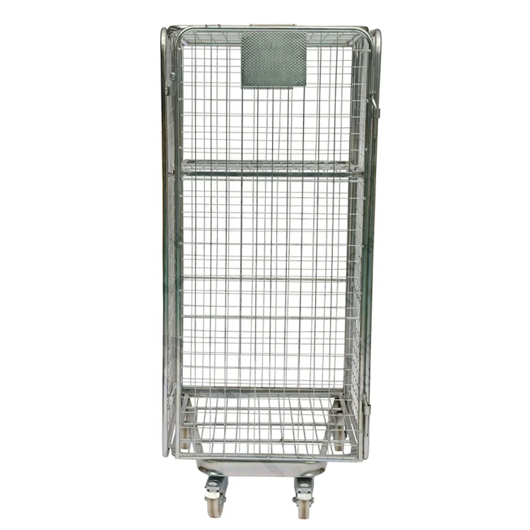 Хорошее качество Лидер продаж, партиями по 4 сторонняя логистика Оцинкованная складной замок безопасности стальная проволока контейнер на колесиках
