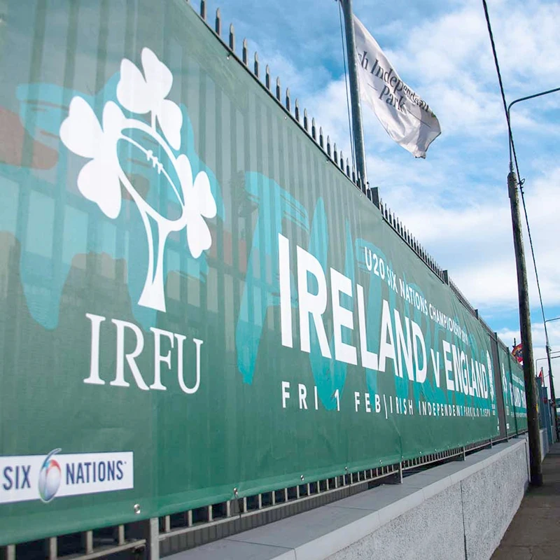 Custom Outdoor Advertising Printed Construction Site Fence Wrap Promotion Usage Wall Hanging Flex Banner PVC Vinyl Mesh Banner