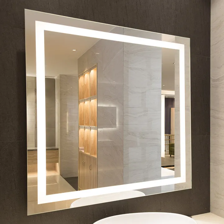 Smart Modern Room Large  frameless decoration bathroom wall mounted LED illuminated mirror with light