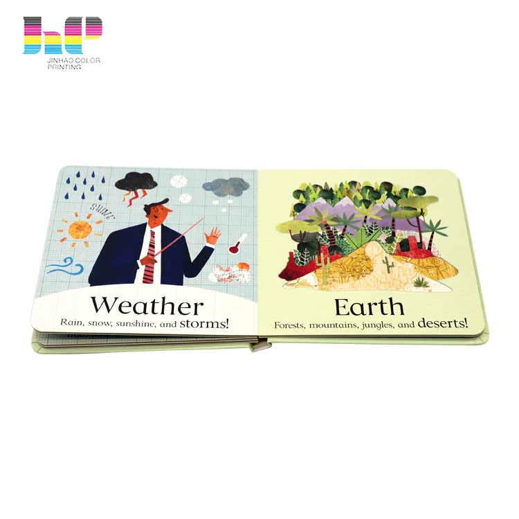 Custom Kids Learning Cardboard Hardcover Sound Story Board Book Printing