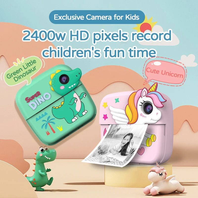 HD Digital Child Printer Camera Kids Digital Camera as Birthday Christmas Gift for Boys Girls