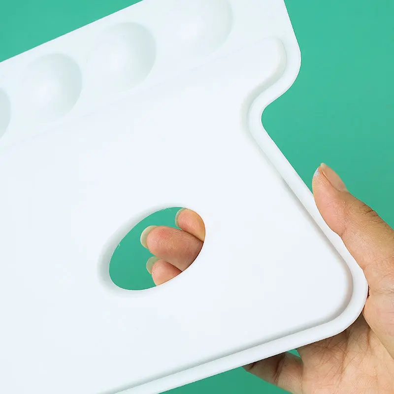 New Portable Plastic Palette Drawing Art Paint Square Painting Tray for Oil Watercolor Acrylic