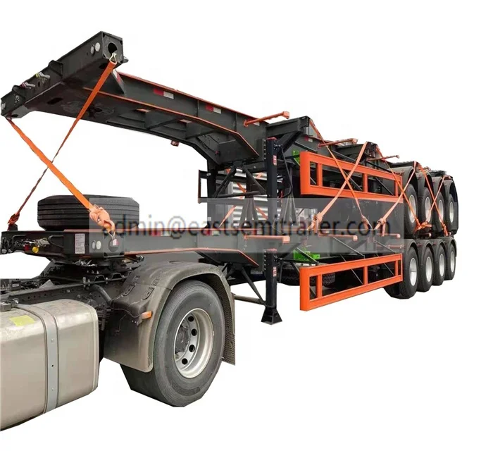 EAST 2/3/4  Axle Skeleton Container Chassis 20ft 40ft  Shipping Container Trailer