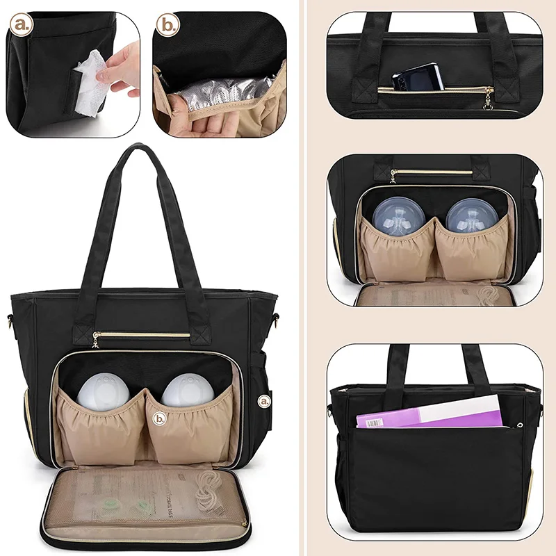 Outdoor Wearable Breast Pump Tote Bag Breast milk storage bag,Pumping Bag for Working Moms