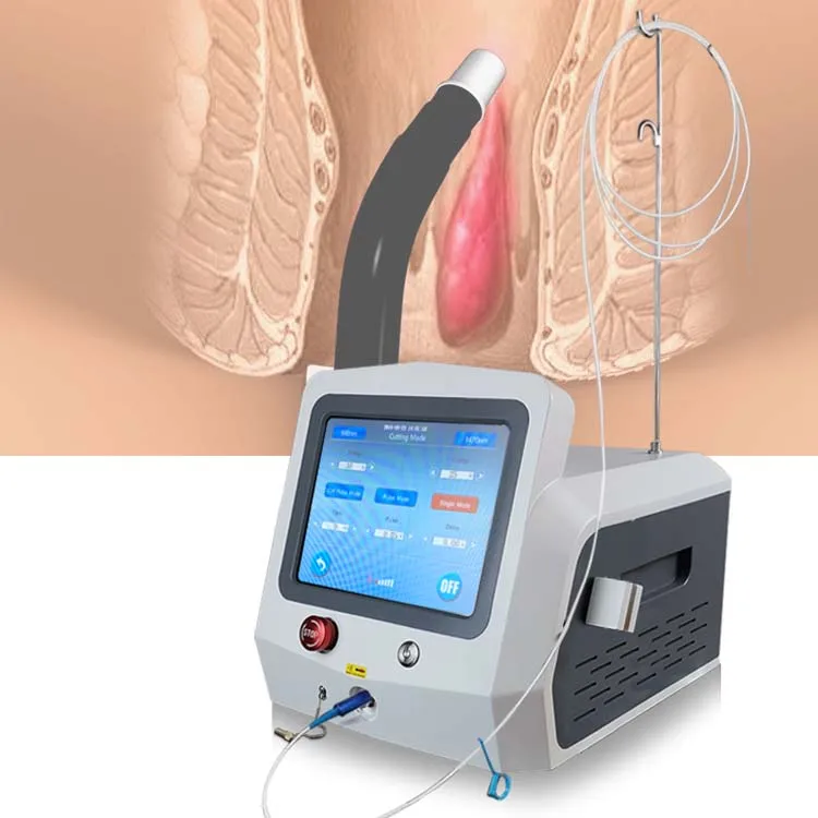 Professional and high quality diode laser hemorrhoid 1470nm 980nm surgic treatment  instrument