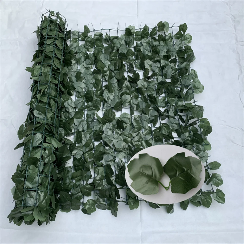 Artificial Hedge 1*3 m Customized Size Plastic Free Stitching Artificial Leaves Plant Fence Moss Grass Hedge Wall For Out Door