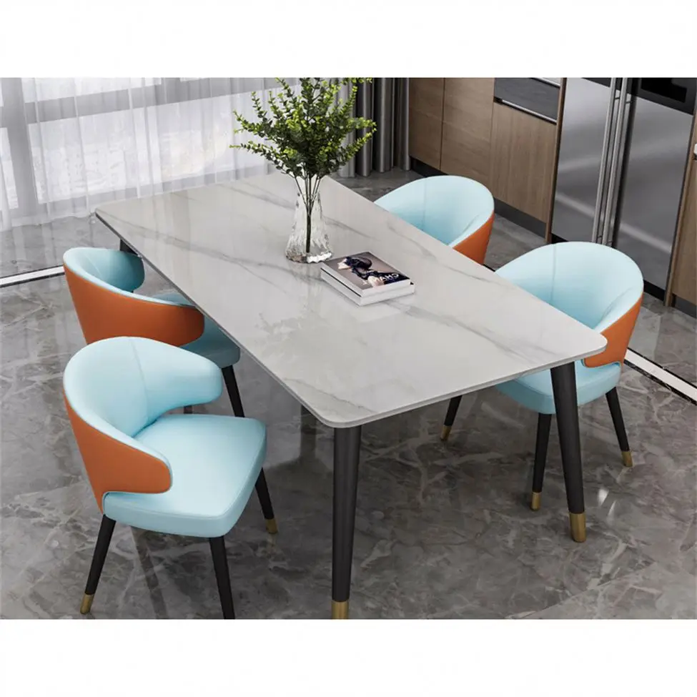 Low Price Polycarbonate Circle Nordic Dining Table Set