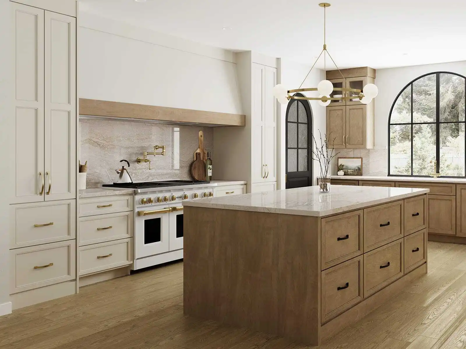 Thailand Oak Solid Wood Classical Kitchen Cabinet Doors Styles