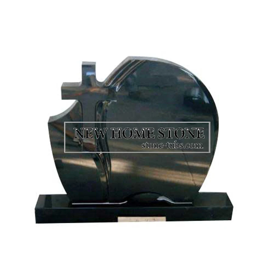 Tombstone Monument 3d picture carving words headstones black granite cross Headstone