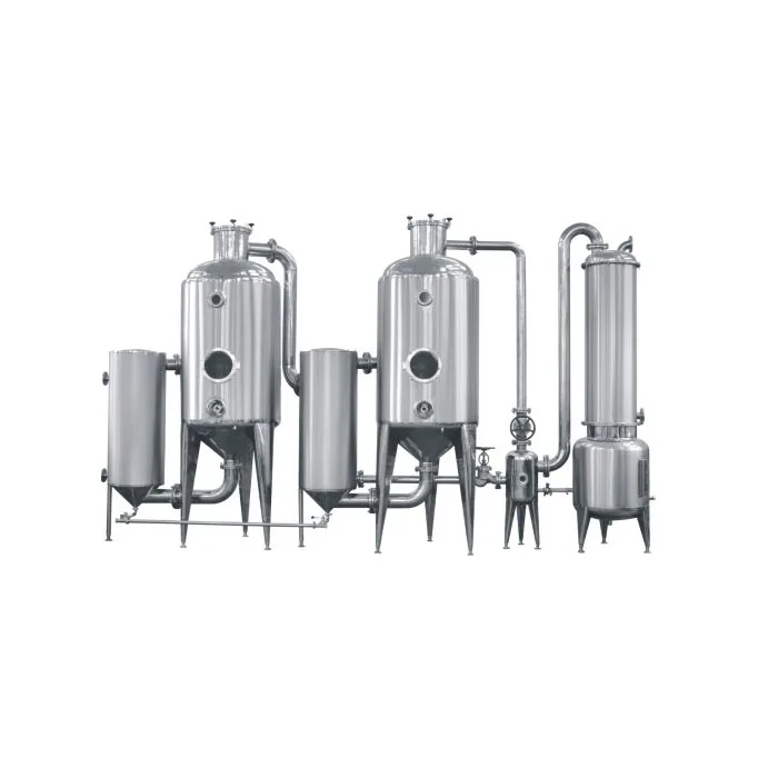 Stainless steel vacuum single/double /triple effect external circulation evaporator