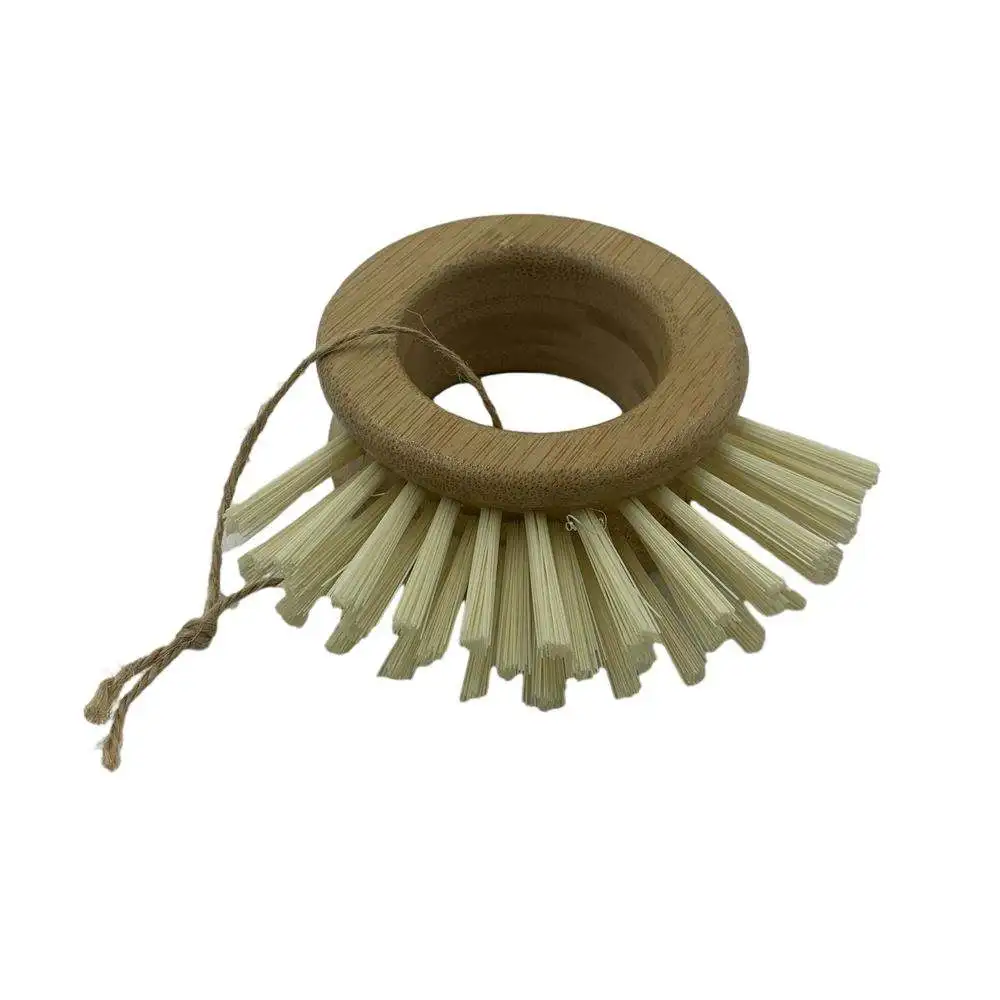 New Product Launch Bamboo Handle Ring Durable Not Moldy Short Handle Round Dish Dishwashing Cleaning Brush