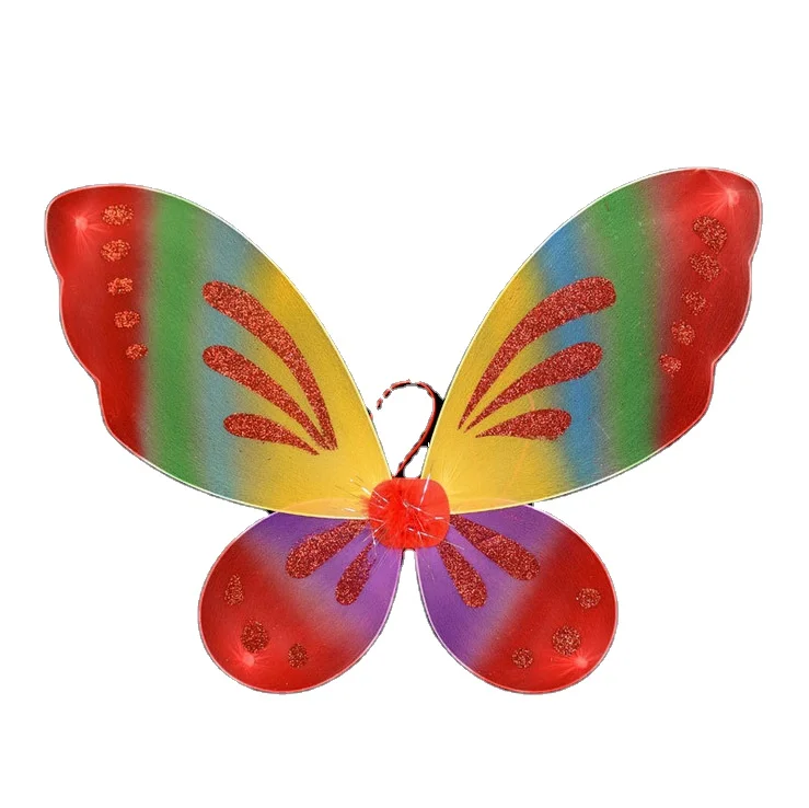 Girls Princess Butterfly Costume Wings Set Fairy Wings for Kids Dress Up Party Decorations for Birthday Parties