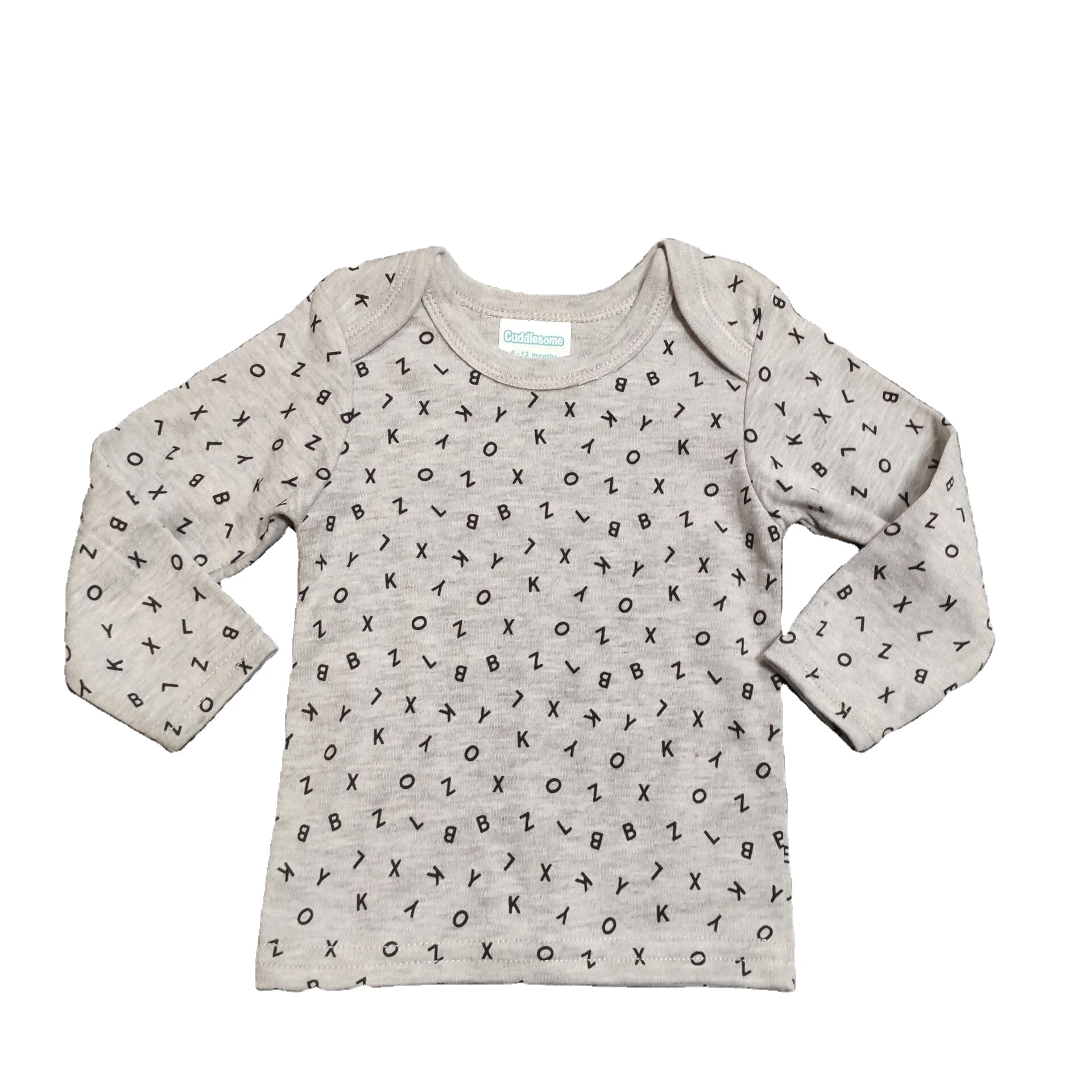 
Accept Custom LOGO unisex 100% cotton long-sleeved Baby T-shirt 