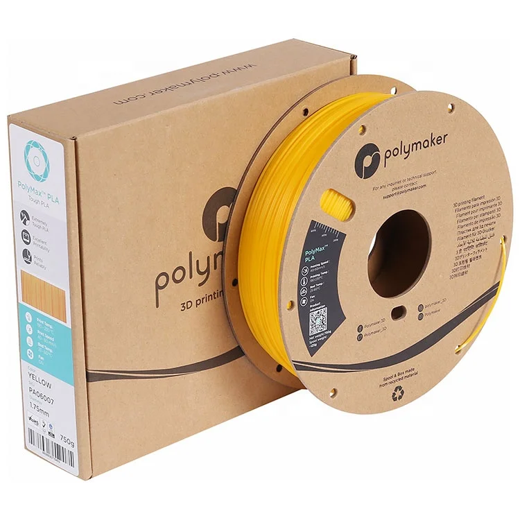 New High Quality Custom Extremely Tough Polypropylene 1.75mm / 2.85mm 0.75 KG  Polymaker PolyMax  PLA 3D Printer Filament