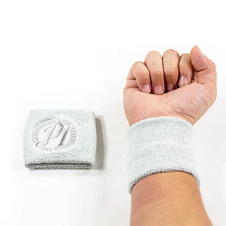 oem high quality eco friendly  bulk terry cloth cotton woven tennis athletic sports custom logo sweatband wristband