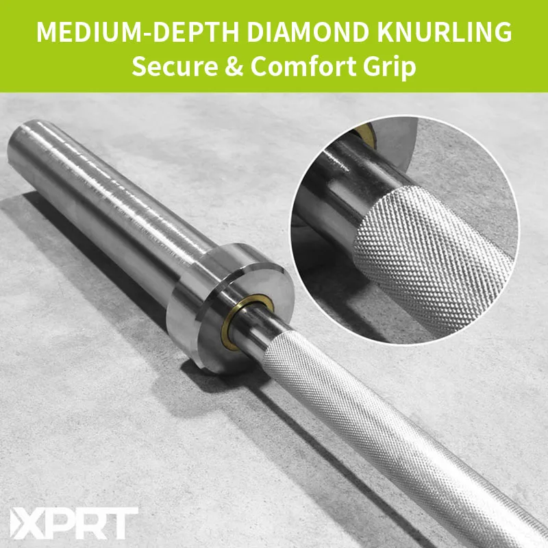 Custom 5 FT Barbell Heavy-Duty High-Strength Straight 28mm Diameter Stainless Steel Free Weights for Home Gym Workouts