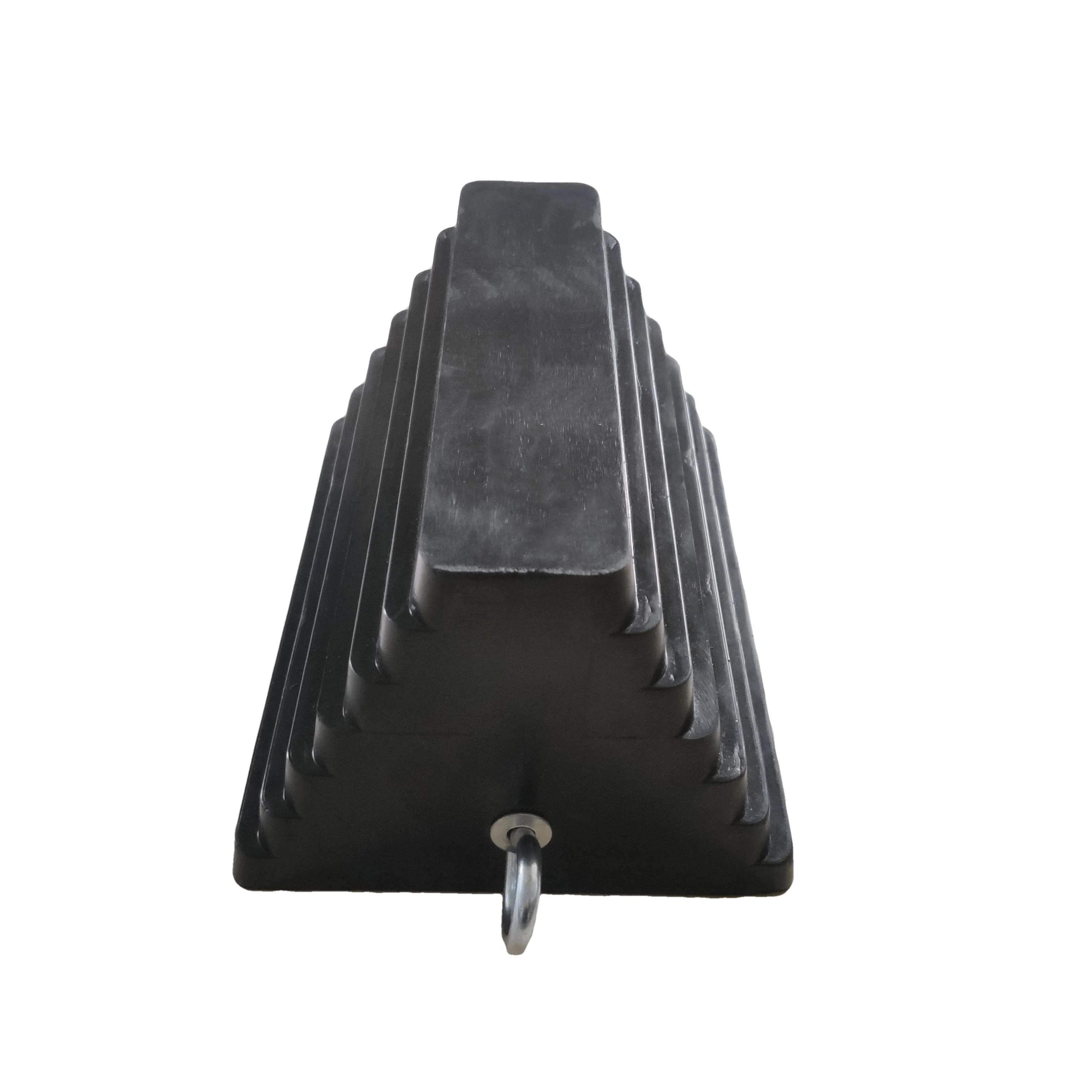 Solid Rubber Heavy Duty Wheel Chock with Eyebolt