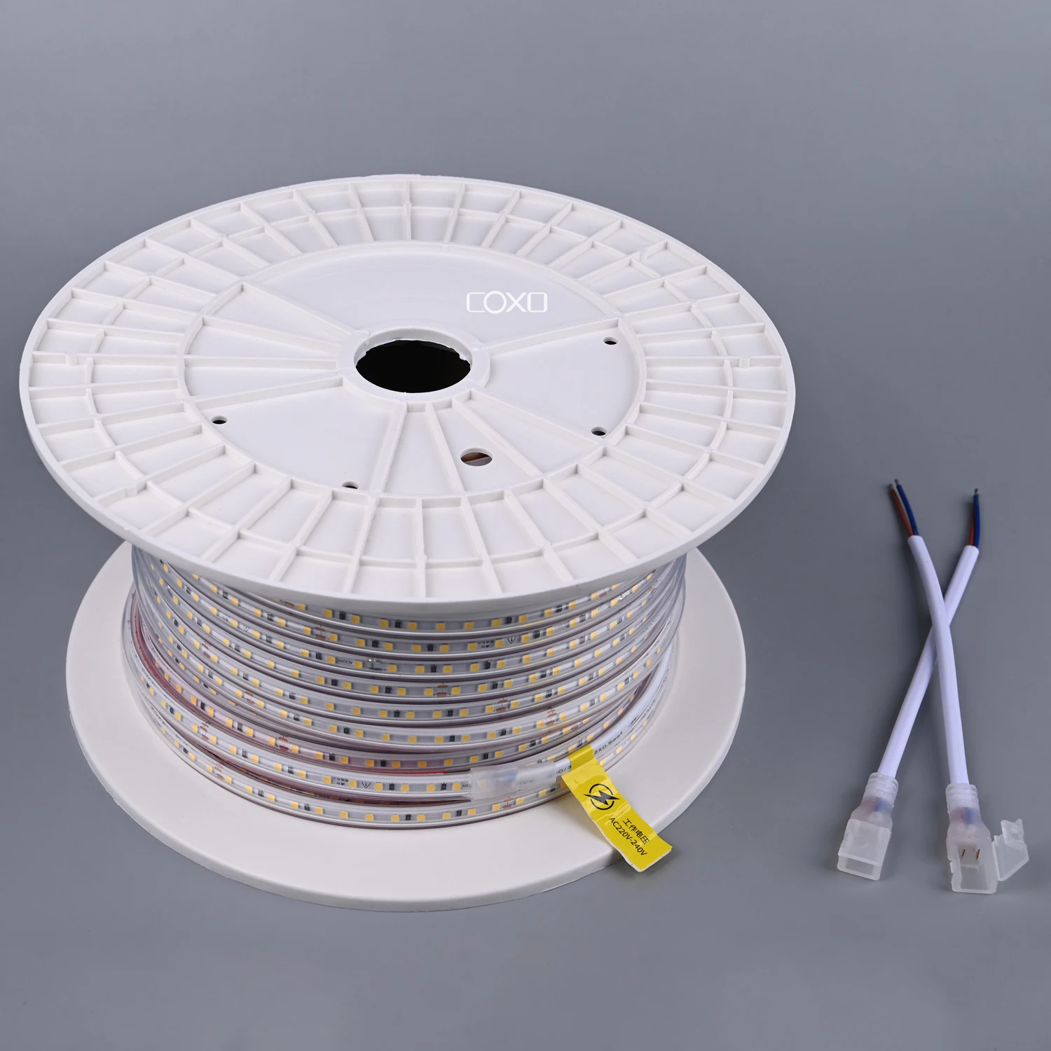 high voltage silicone rubber cob warm white smd 2835 120 led waterproof strip lights 220v 230v dimmable ip65 3000k 6500k