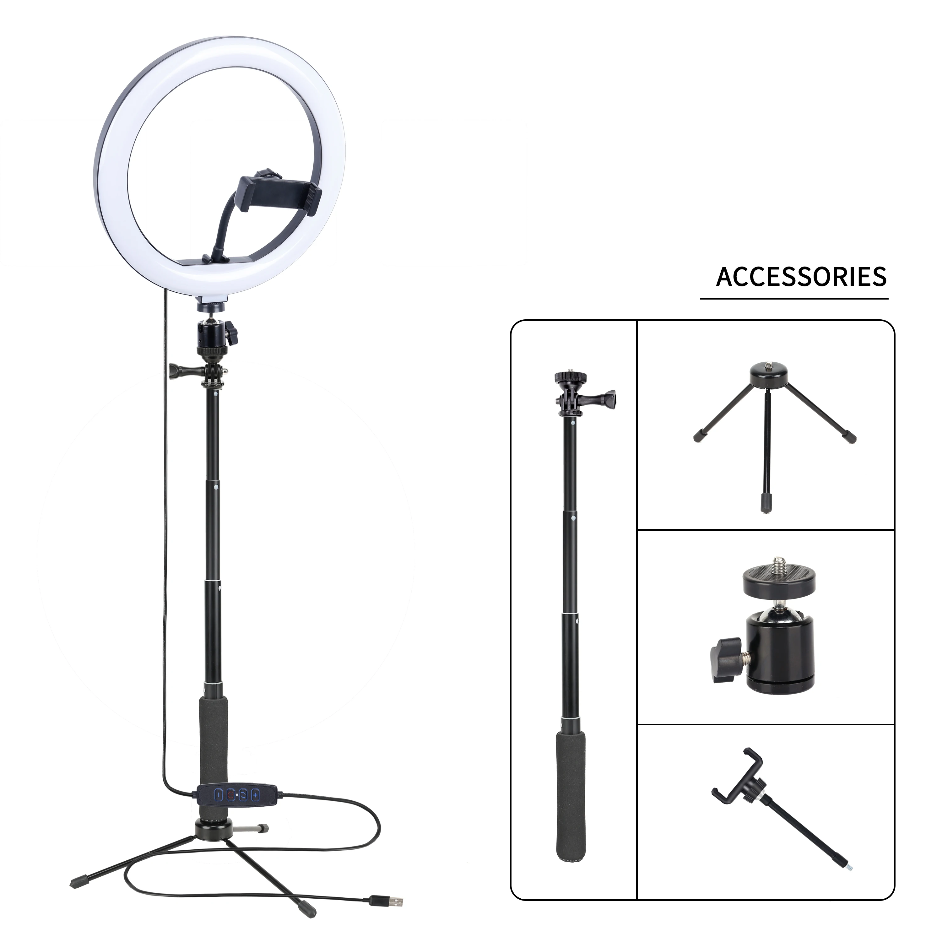 Zomei 10 inch led ringlamp live youtube film makeup ring light with tripod standPhoto Studio Desktop lighting