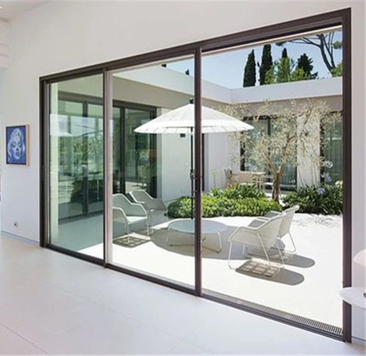 Premium quality aluminium tempered glass sliding barn door