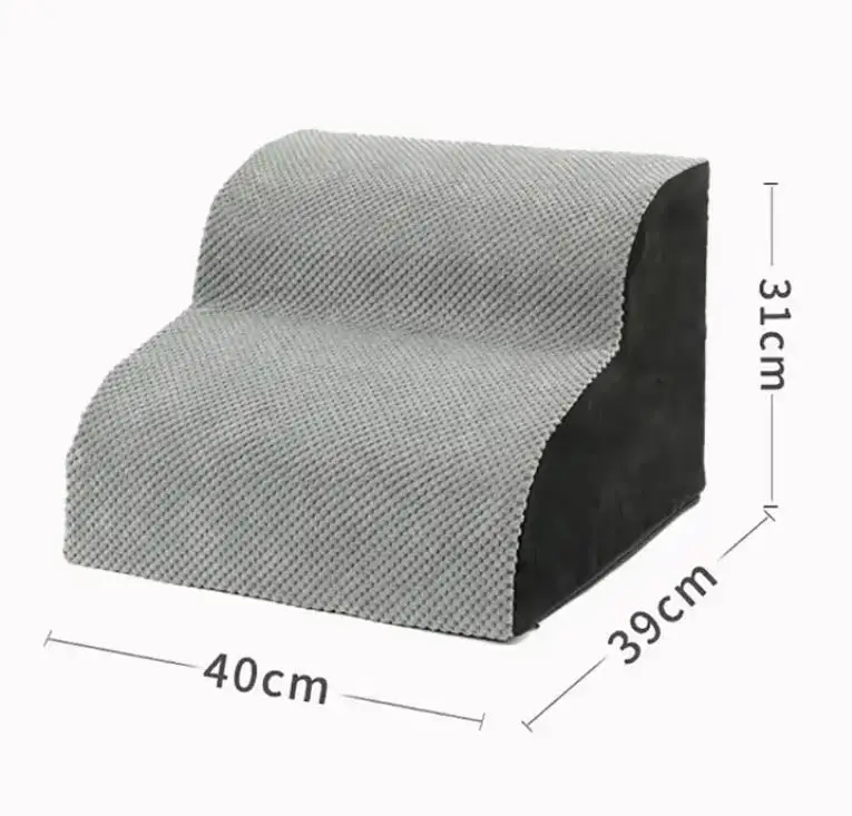 Factory wholesale wave shaped home small pet dog auxiliary stairs soft comfortable elastic sponge durable pet dog stairs