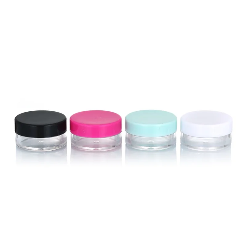 Professional manufacturer 3ml 5ml 10ml 15ml 20ml Small Loose Powder Container Round Cosmetic Jars Empty Cosmetic Plastic Jar