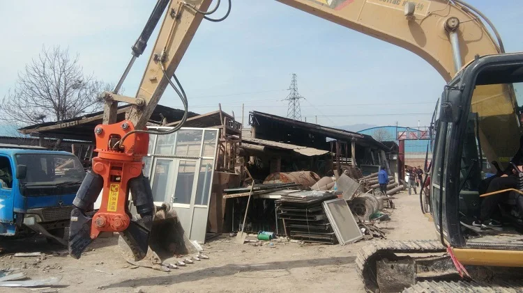 Smash Tool Rotate Demolition Rebar Cut Off Double Cylinder Hydraulic Shears For Excavators