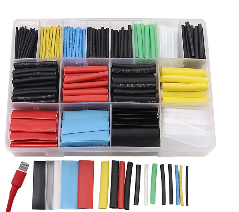 Polyolefin 580 Pcs Insulation Heat Shrink Tubing Wire Assortment colorful Shrinkable Tube Assortment Cable Sleeves Set