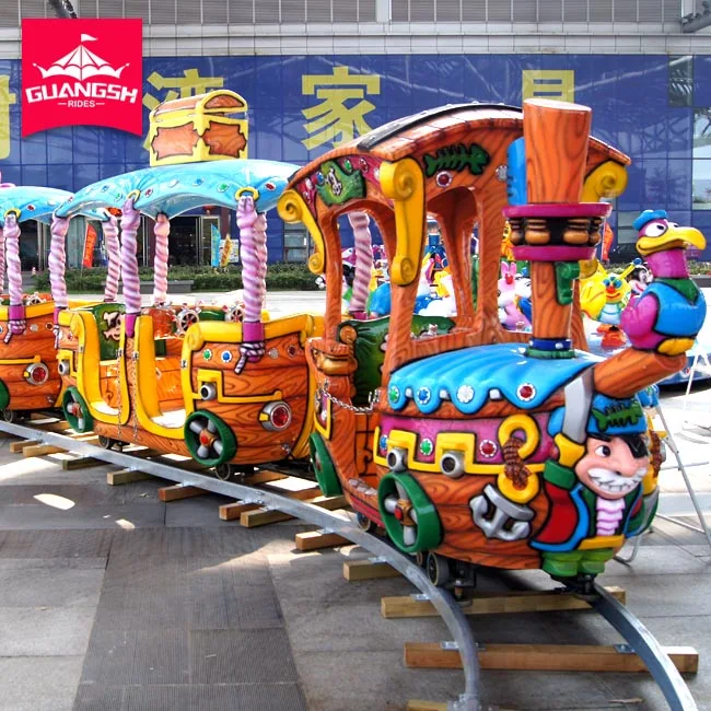 Hot sale kids amusement park electric track train for sale mini kiddie rides train with railway