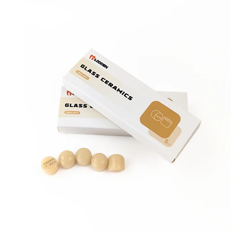 Lodden 5 pcs/box HT LT Porcelain Veneer Dental Glass ceramic ingot Lithium Disilicate  Press Ingots