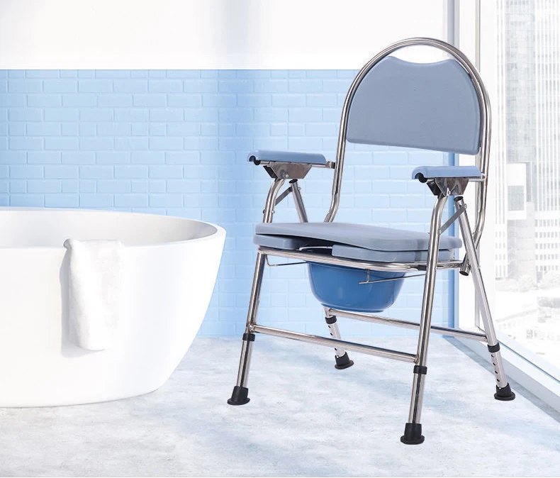 Professional Manufacturer Bathroom Commode Chair Lift Transfer Wheelchair Plastic Commode Chair With Wheels